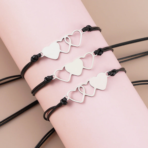 Mother Daughter Love Mother's Day Braided Bracelet Set