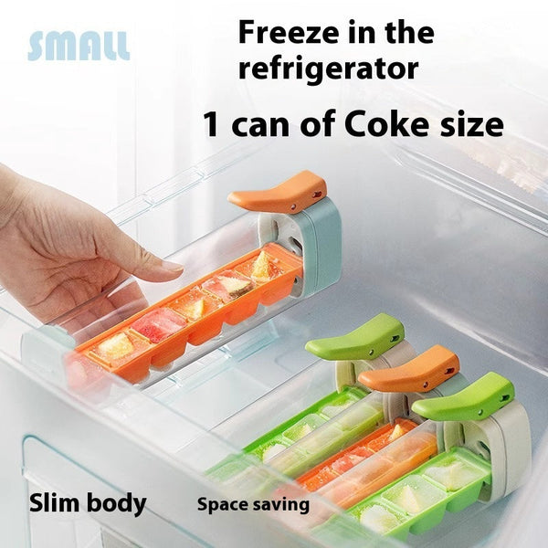 Ice Cube Mold Household Maker Food Grade Press Tray With Storage Box Ice Cubes Trays & Moulds
