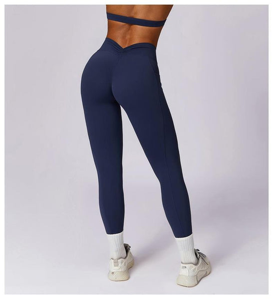 High Waisted Hip Lifting Quick Drying Yoga Cycling Running Fitness Pants