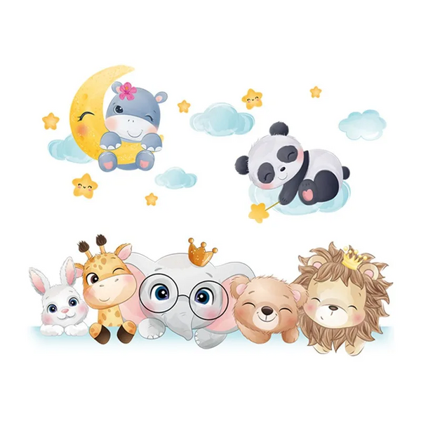 Cute Bear Star Cloud Wall Stickers Kids Rooms Baby Decoration Wall Decals & Stickers