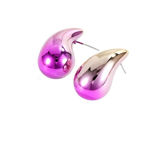 Veile Studios Gradient Colour Hollow Water Drop For Women Fashion Jewellery Accessories Earrings