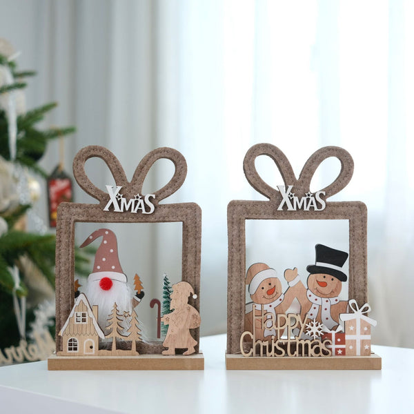 Christmas Gift Hollow Snowman Festival Atmosphere Felt Decoration Desktop Bar Ornament Seasonal Decorations