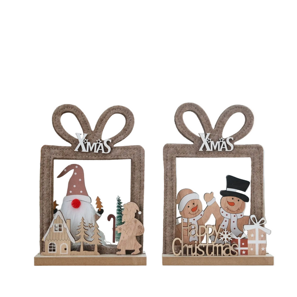 Christmas Gift Hollow Snowman Festival Atmosphere Felt Decoration Desktop Bar Ornament Seasonal Decorations