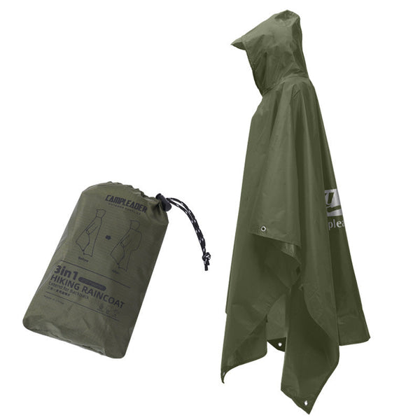 3 In 1 Waterproof Rain Poncho For Outdoor Use: Motorcycle Camping Hiking & Travel Raincoats