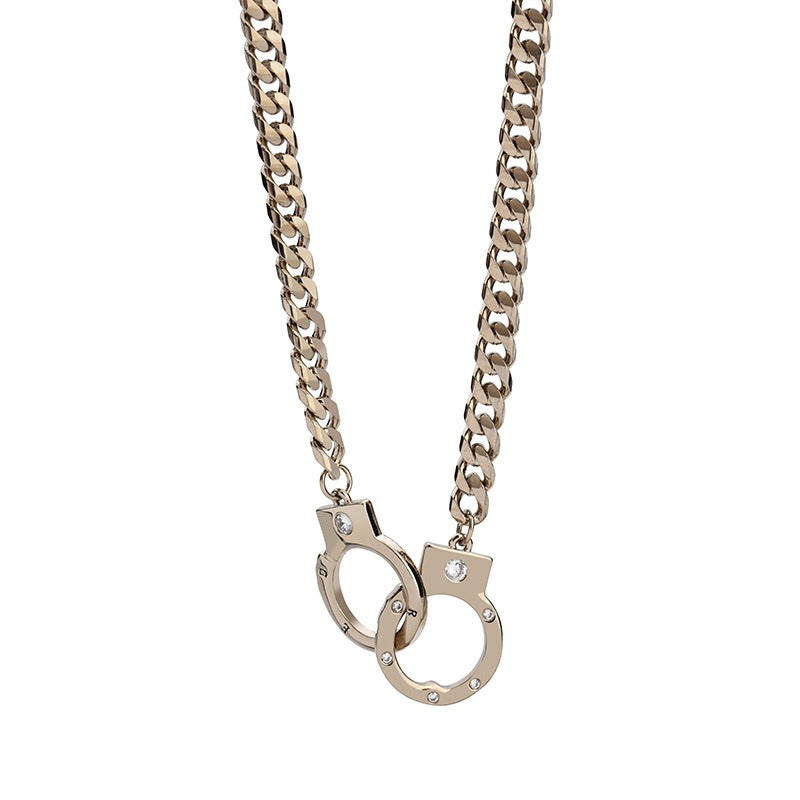 Veile Studios Handcuffs Necklace Collarbone Chain Autumn Winter Clothing Accessories Necklaces & Pendants