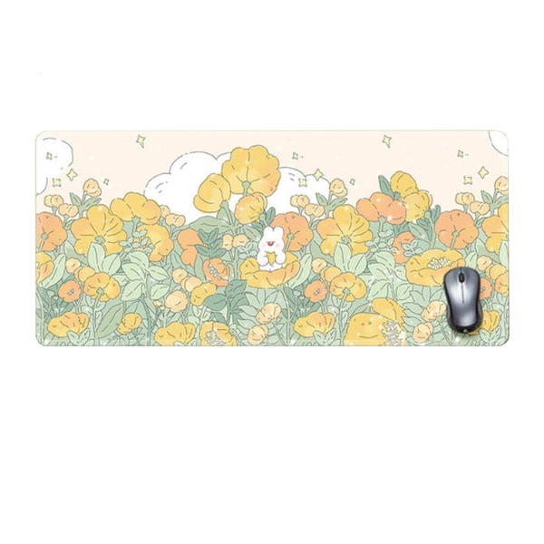 Floral Large Mousepad Kawaii Desk Pad Home Office Mouse Pads & Wrist Rests