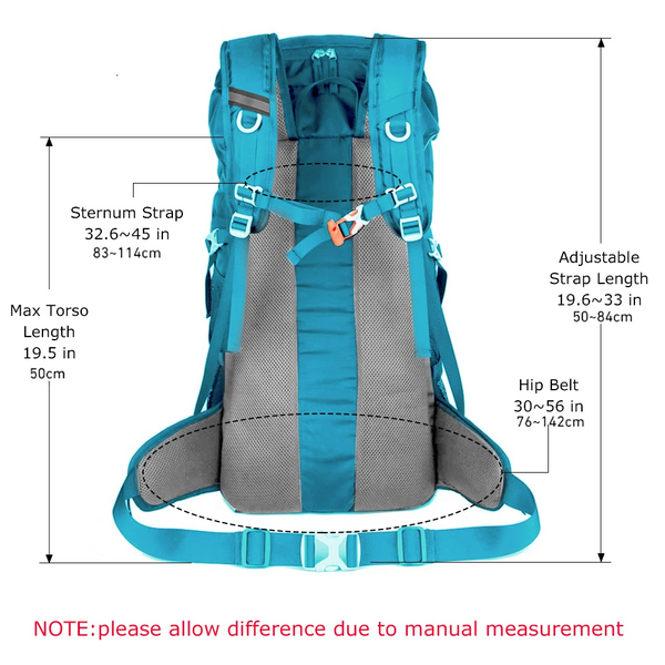 Westtune 50L Hiking Backpack With Rain Cover Multifunctional Mountaineering Bag Outdoor Rucksack For Travel Trekking Camping Daypacks
