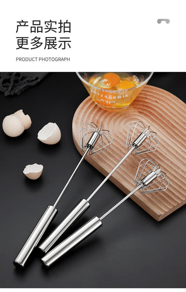 Stainless Steel Egg Beater Semi Automatic Hand Press Rotary Household Kitchen Manual Other Kitchen Gadgets