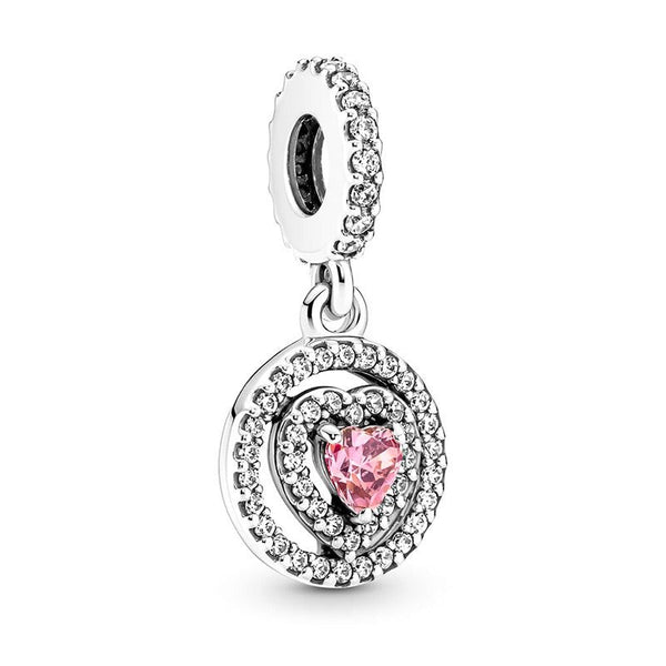Veile Studios S925 Sterling Silver Eternal Confession Double Surround Heart Motorcycle Accessories Charms & Charm Bracelets