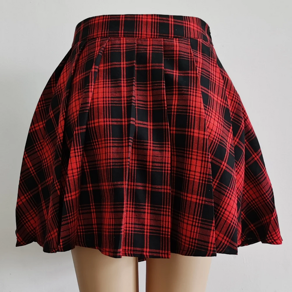 Womens Harajuku Punk Irregular Mini Pleated Skater Skirt Asymmetric Cutout High Waist Hip Hop Clubwear Gothic Skirts