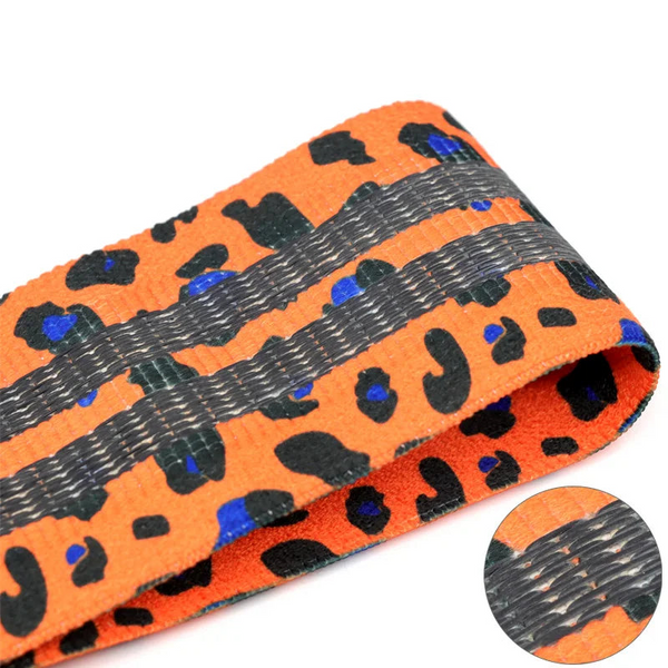 Green Leopard Print Fitness Resistance Bands Hip Lifting Set Handy Accesorios Para Yoga Pilates Home Gym Equipment Resistance Trainers