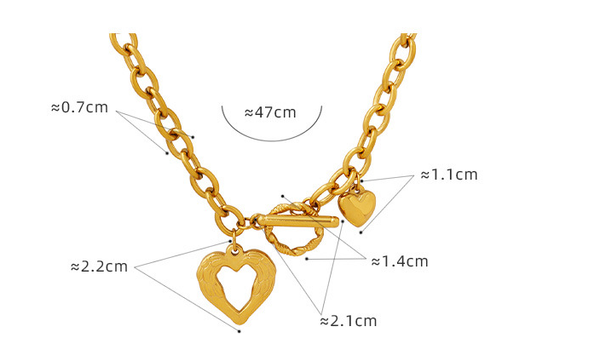 Titanium Steel Heart Pendant Necklace Necklaces & Pendants