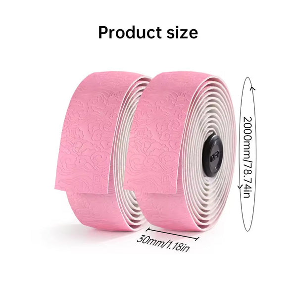 Road Bike Handlebar Tape: Double Pinyin Cloud Pattern Gradient Color Comfortable Shock Absorbing Breathable Handlebar Grips Tape & Pads