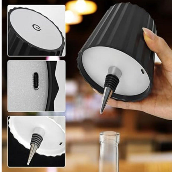 Led Creative Wine Bottle Light For Bar: Movable Rechargeable Rgb Dimmable Decorative Lamp Lamps
