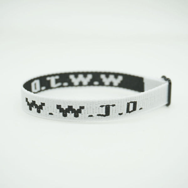 Alphabet Jacquard Printed Wrist Strap Bracelet Unisex Wwjd Adjustable Bracelets