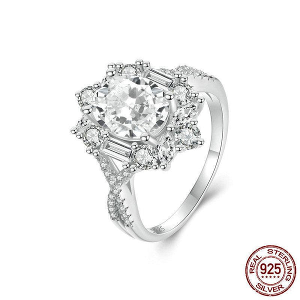 Veile Studios Silver Charm Two Carat Moissanite Diamond Ring Pure Proposal Rings