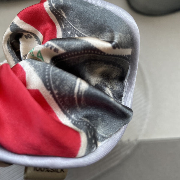 Piping Silk Hairband With Dollar Pattern Printing For Fashionable Headwear Headbands