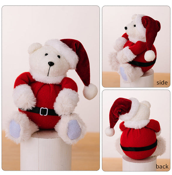 Christmas Teddy Bear Figurine Ornament Seasonal Decorations