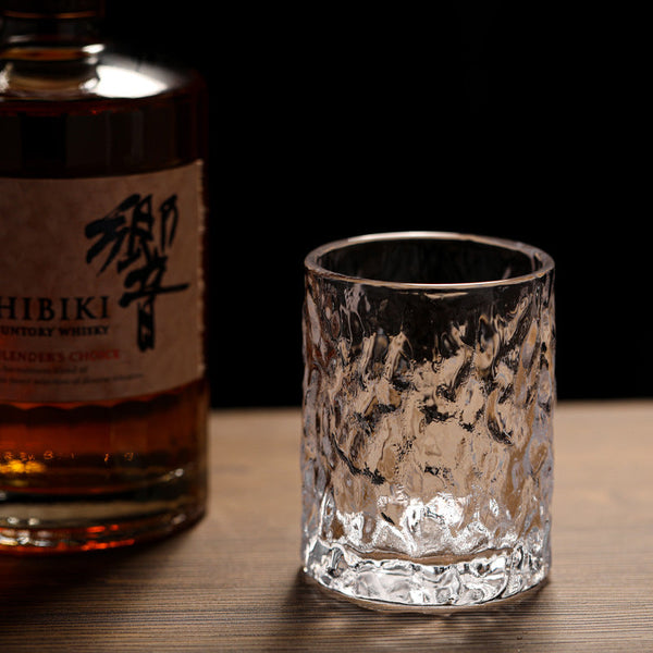 Handmade Japanese Ice Patterned Glass Hammer Foreign Wine Crystal Crystal Glass