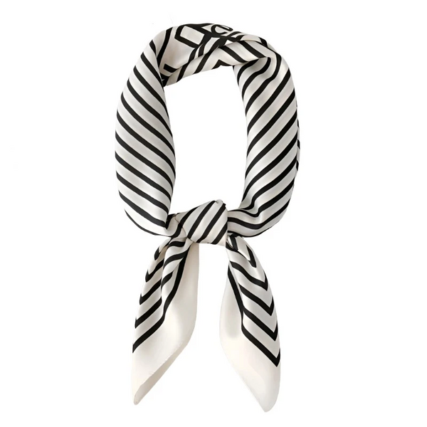 Retro Sunscreen Small Silk Scarf 70X70cm Beige Chiffon Hijab Scarves & Wraps