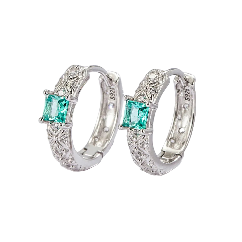 925 Sterling Silver Daily Versatile Platinum Plated Jewelry Earrings