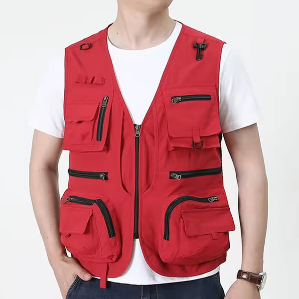 Menas Summer Tactical Vest: 14 Pocket Mesh Ideal For Hiking Fishing Photography & Work Vests
