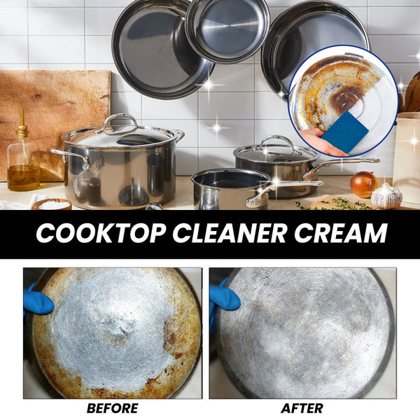 Cooktop Cleaner Cream Wash The Kitchen Stove Basin To Remove Oil Stains And Dirt Black At Bottom Of Pot Cleaning Products