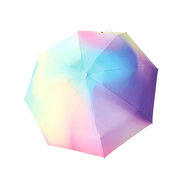 Colorful Gradient Mini Umbrella 8 Ribs Luxury Women Anti Uv Parasol 5 Folding Fashion Sunscreen Small Manual Umbrellas