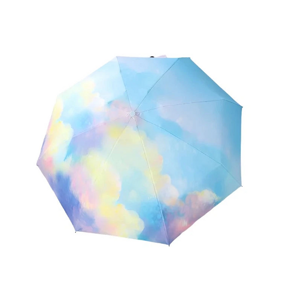 Colorful Gradient Mini Umbrella 8 Ribs Luxury Women Anti Uv Parasol 5 Folding Fashion Sunscreen Small Manual Umbrellas