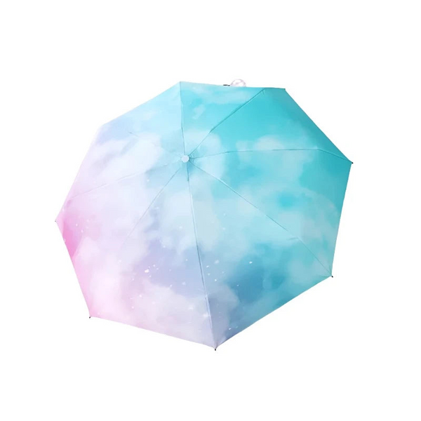 Colorful Gradient Mini Umbrella 8 Ribs Luxury Women Anti Uv Parasol 5 Folding Fashion Sunscreen Small Manual Umbrellas