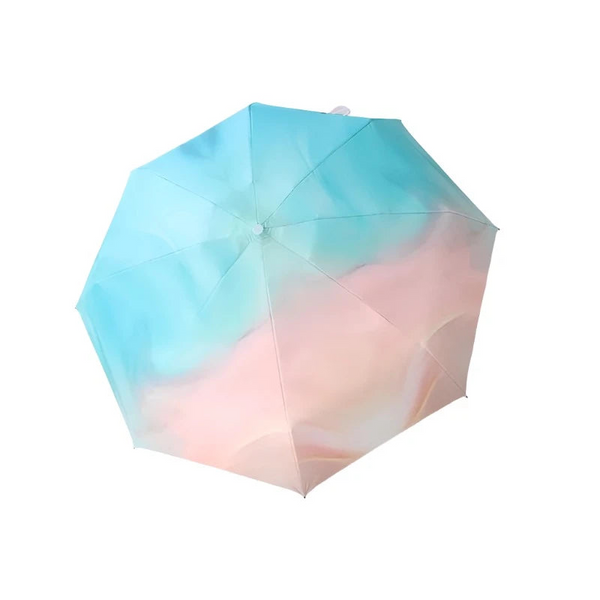 Colorful Gradient Mini Umbrella 8 Ribs Luxury Women Anti Uv Parasol 5 Folding Fashion Sunscreen Small Manual Umbrellas
