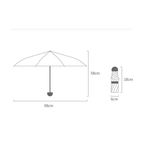 Colorful Gradient Mini Umbrella 8 Ribs Luxury Women Anti Uv Parasol 5 Folding Fashion Sunscreen Small Manual Umbrellas