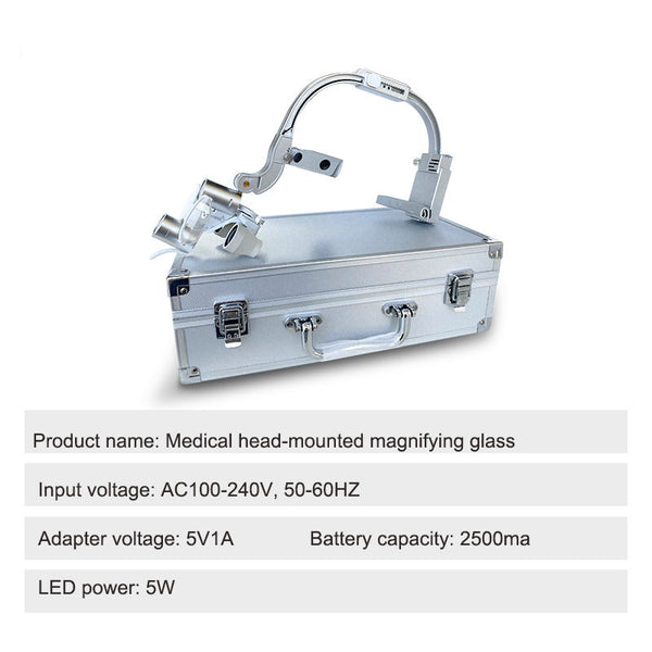 Head Mounted Magnifying Glass Dental Headlight Dental Instruments