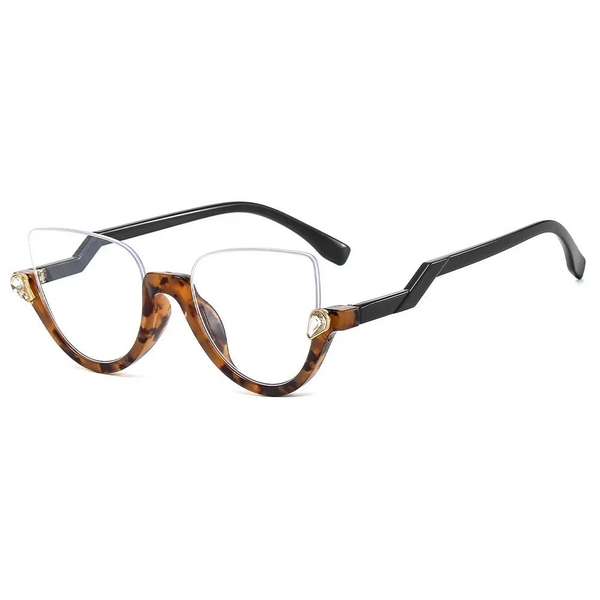 Transparent Cat Eye Prescription Glasses Frame Women Men Eyewear Optical Spectacle Diamond Clear Lens Eyeglasses Eyeglass Frames