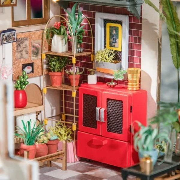 Rolife Diy Miniature House Kit Emily's Flower Shop Tiny For Adults To Build Making With Furniture Halloween Christmas Decorations Gifts Dg145 Puzzles