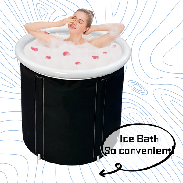 Ice Baths Inflatable Air Ring Pvc Tub Holder Foldable Ice Buckets