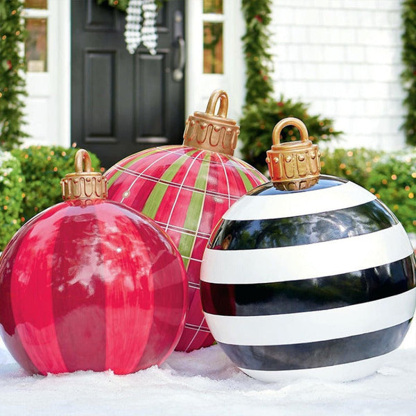 Giant Christmas Ornament Ball Outdoor Pvc 60Cm Inflatable Bauble Seasonal Decorations