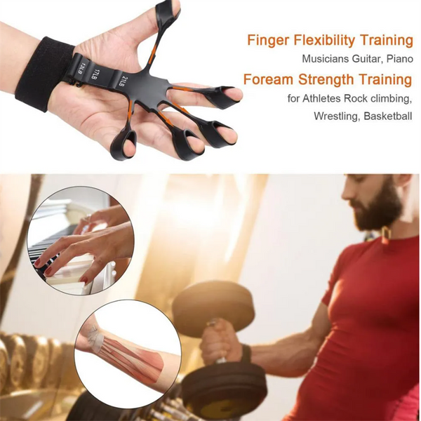 Silicone Grip Finger Exerciser Strength Stretcher Fitness Training Tool Hand Grippers