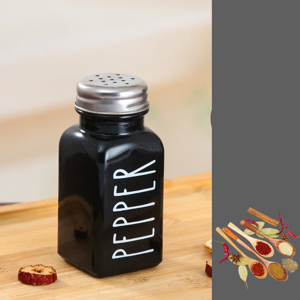 White Black Salt Pepper Shakers Seasoning Bottles Salt & Pepper