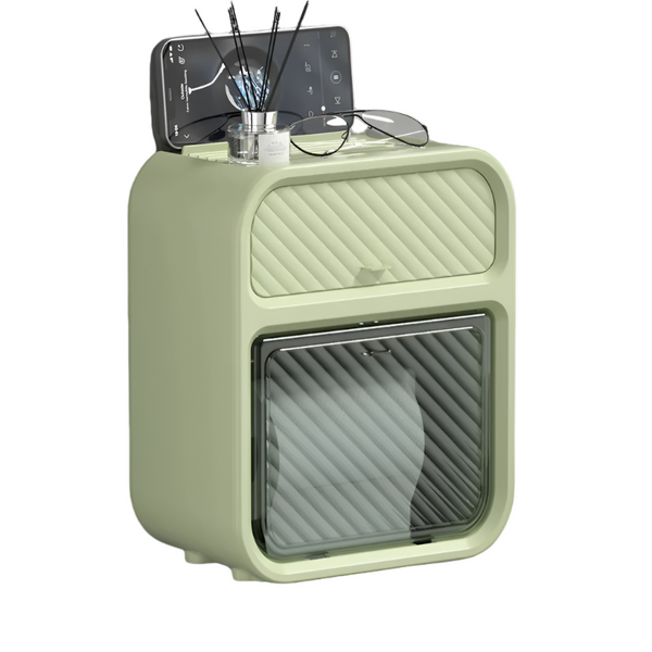 Storage Box Green Bathroom Toilet Paper Holder Waterproof Wall Mounted Organizer Storage Boxes