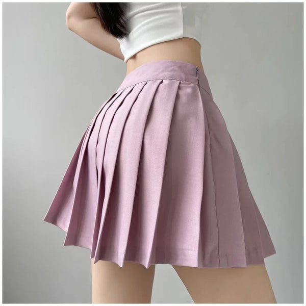 Girls Pleated Skirt Women's Summer Short Korean Style High Waist A Line Skirts