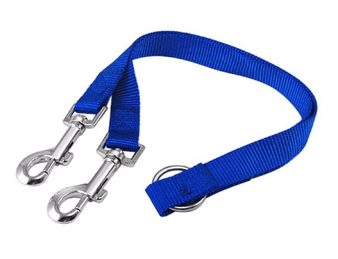 Blue Double Dog Leash Connector Pet Supplies