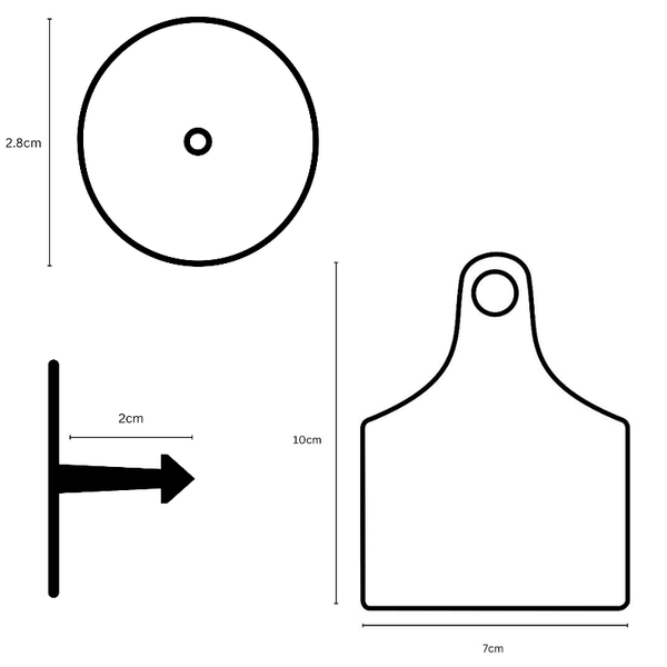 1 100 Cattle Number Ear Tags 7X10cm Set Xl White Cow Sheep Livestock Labels Livestock Ear Tags