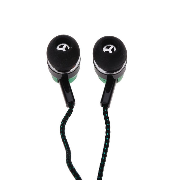 1.1M Noise Isolating Stereo In Ear Earphone With 3.5 Mm Jack Green Wired Earphones
