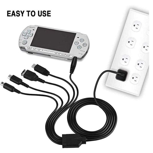 Gaming Consoles 1.2M Charging Cable 5 In Usb Charger Multi Function Game Cord Compatible For Nintendo Nds Lite / Wii New 3Ds Xl Ll 2Ds Gba Sp Psp Cabl