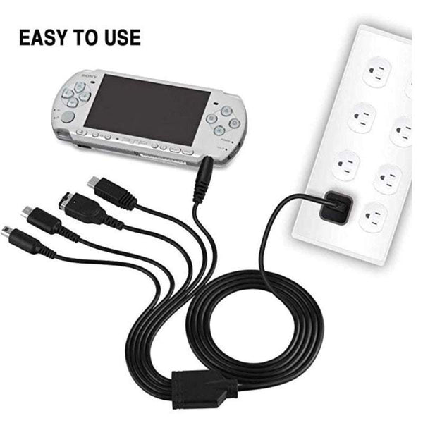 Gaming Consoles 1.2M Charging Cable 5 In Usb Charger Multi Function Game Cord Compatible For Nintendo Nds Lite / Wii New 3Ds Xl Ll 2Ds Gba Sp Psp