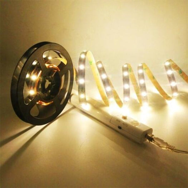 1 3M 5V Waterproof Induction Light Wardrobe Bedroom Led With Human Body Strip 1M Pc Warm White