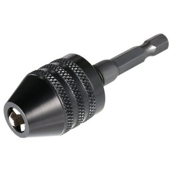 1 / 4 Inch Hex Shank Keyless Drill Chuck Quick Change Adapter Converter 0.3 6.5Mm Black Drill Bits