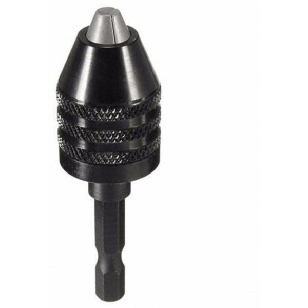 1 / 4 Inch Hex Shank Keyless Drill Chuck Quick Change Adapter Converter 0.3 6.5Mm Black Drill Bits