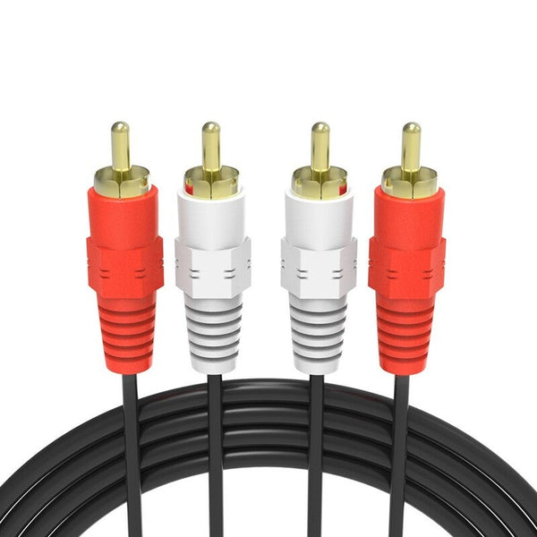 1.5 Meter Gold Plated Rca 2 Male To Av For Dvd Tv Cd Sound Amplifier Black Audio Cables & Adapters